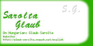 sarolta glaub business card